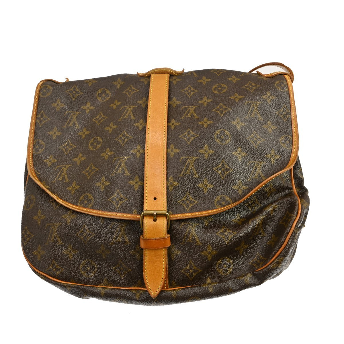 Louis Vuitton Saumur Monogram, Brown, Canvas, Shoulder Bag