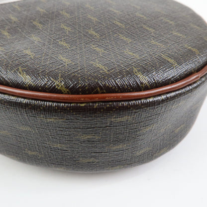 Saint Laurent Le Monogramme Coeur Monogram All Over Coated Canvas and Leather, Brown, Canvas, Handbag