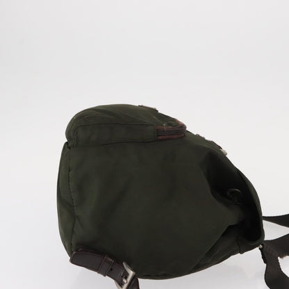 Prada Front Pocket Tessuto, Khaki, Nylon, Backpack