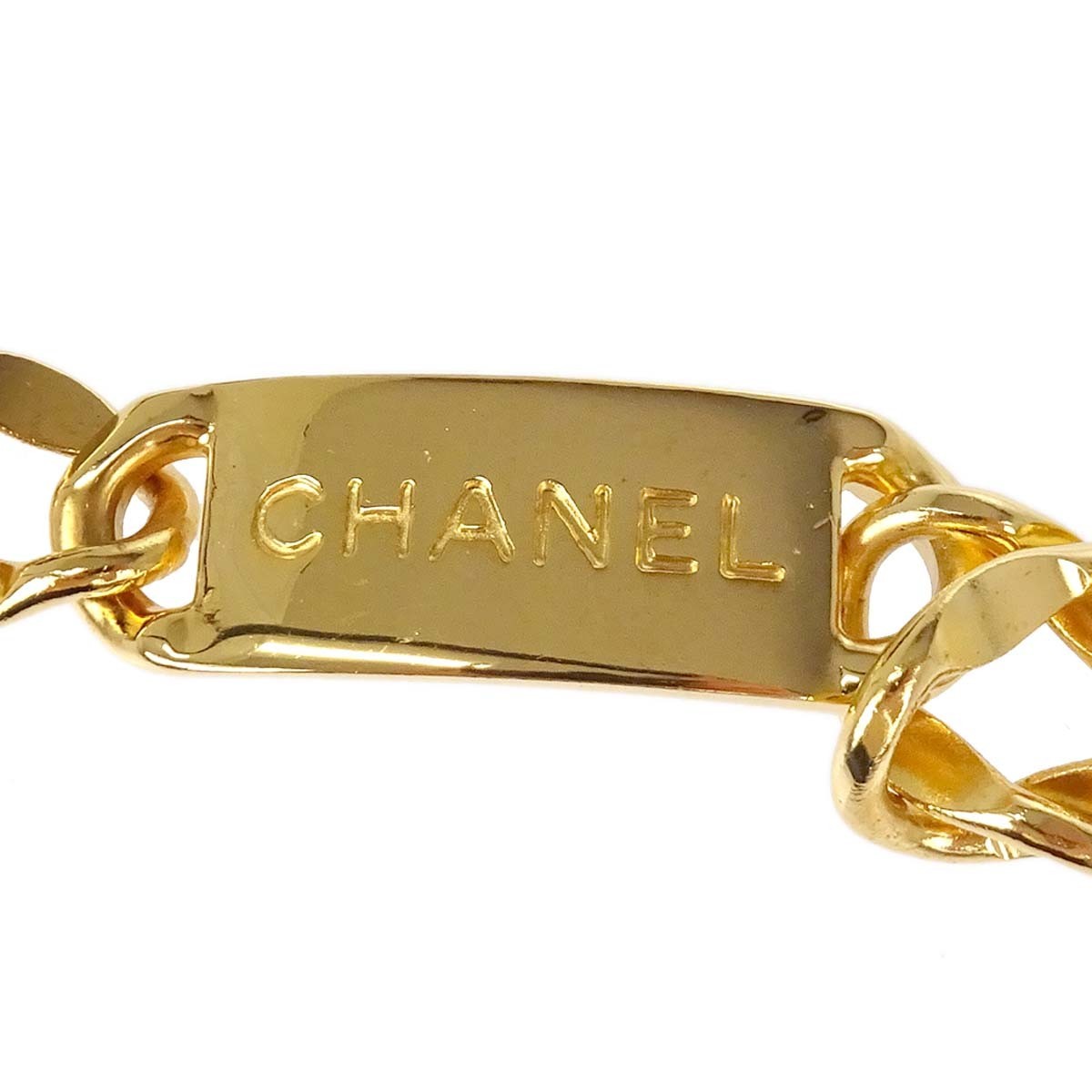 Chanel Vintage Medallion Logo Chain Belt Metal, Gold, Gold Plated, Belt