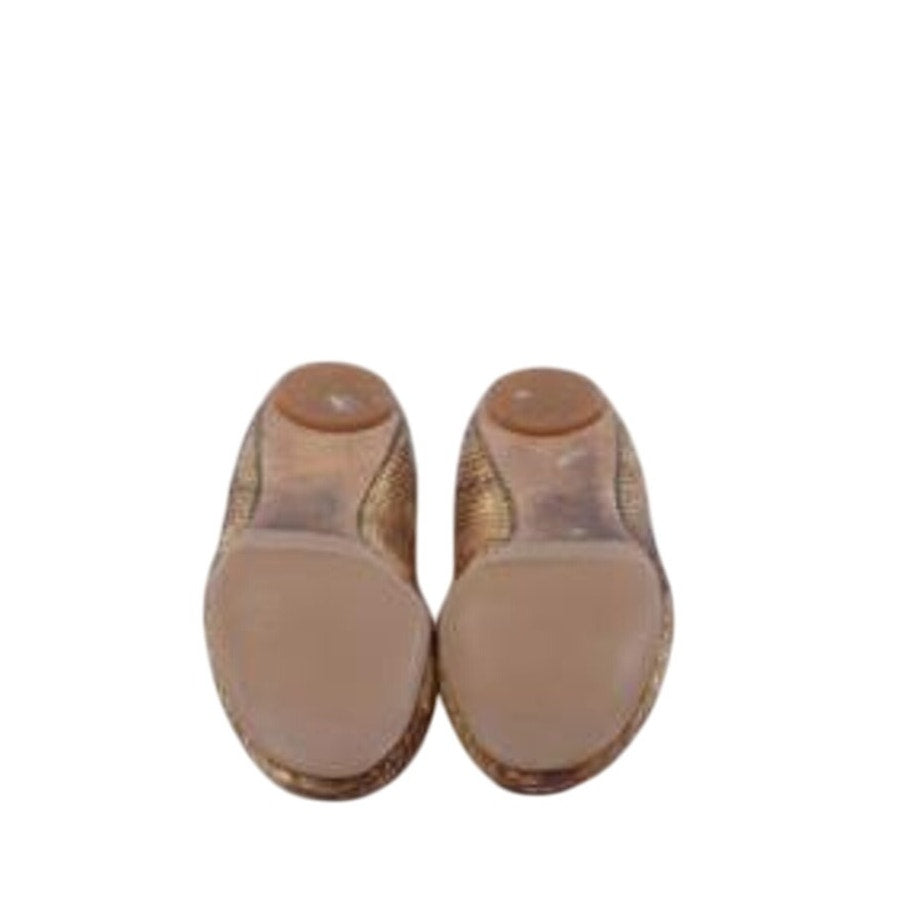 Pedro Garcia Ballet Flats 11 US Bronze Brown