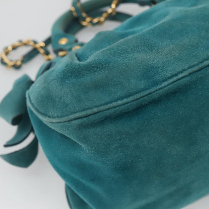 Miu Miu Shoulder Bag Suede leather, BLUE, SUEDE, Shoulder bag