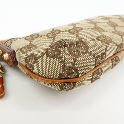 Gucci Zip Wristlet GG Canvas, Beige, Canvas, Clutch