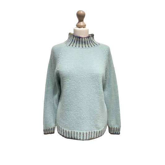 L'ESSENTIEL High Neck  Sweater In Light Green