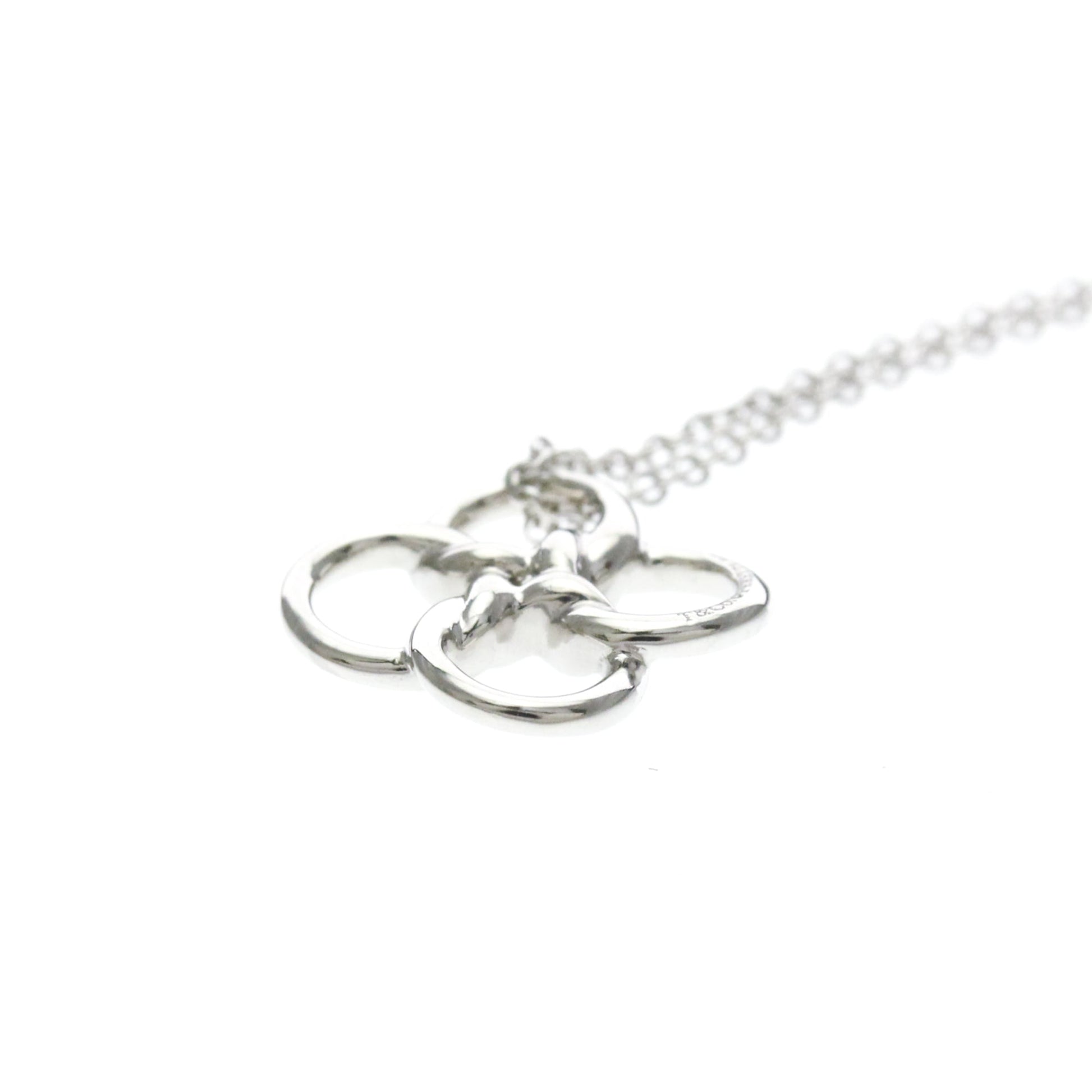 Tiffany & Co. Elsa Peretti Quadrifoglio Pendant Platinum, Silver, Platinum, Necklace