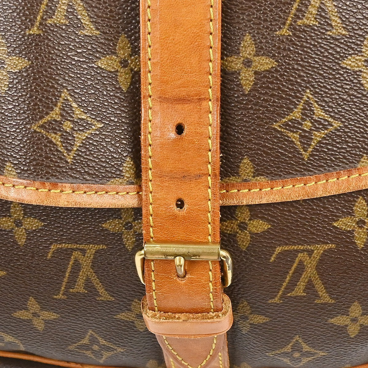 Louis Vuitton Saumur Monogram Canvas, Brown, Canvas, Shoulder Bag