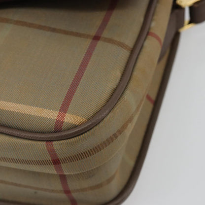 Burberry Nova Check Canvas and Leather, Brown, Canvas, Handbag