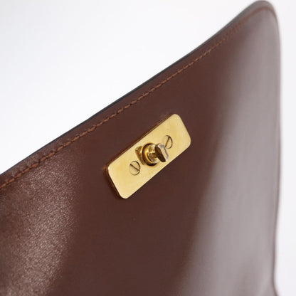 Celine Triomphe Leather, Brown, Leather, Shoulder Bag