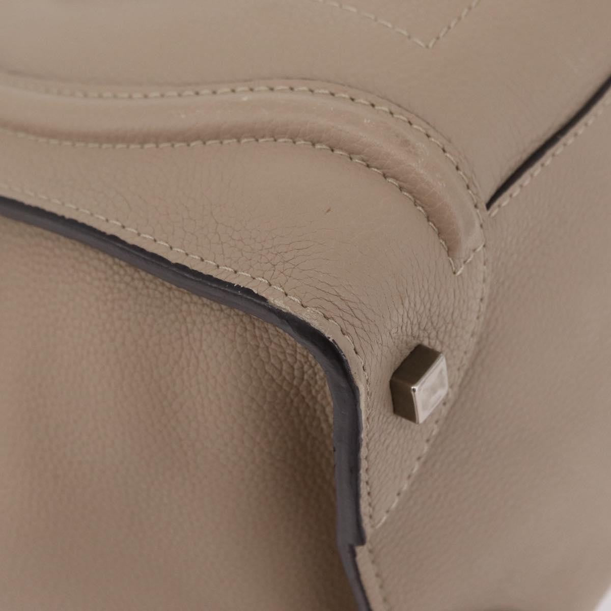 Celine Luggage Smooth Leather, Beige, Leather, Handbag