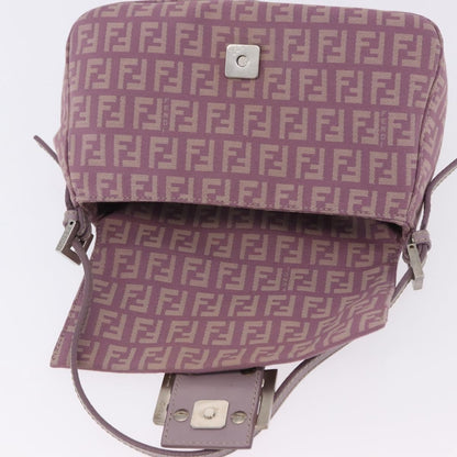 Fendi Baguette Zucchino Canvas, Purple, Canvas, Handbag