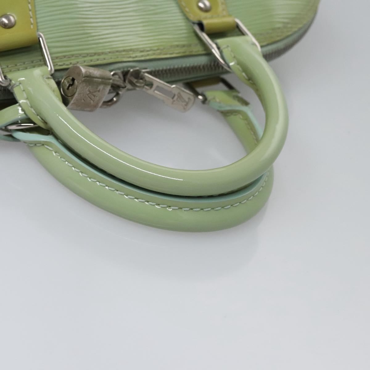 Louis Vuitton Alma Electric Epi Leather, Green, Patent Leather, Handbag