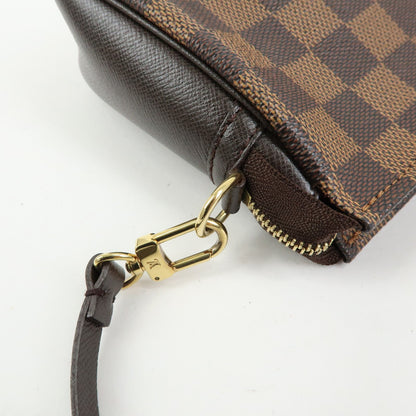 Louis Vuitton Trousse Make Up Damier, Brown, Canvas, Clutch