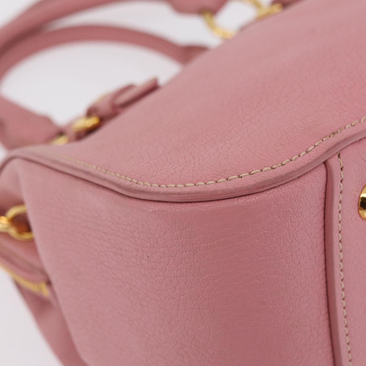 Miu Miu Madras Bowler Leather, Pink, Leather, Handbag