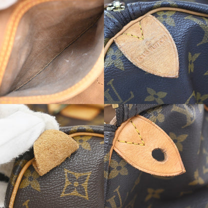 Louis Vuitton Speedy Monogram Canvas, Brown, Leather, Handbag