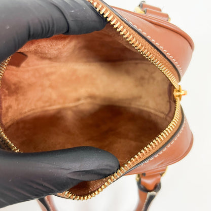 Celine Heart Leather, Brown, Calfskin, Handbag