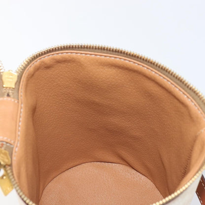Celine Vintage Macadam Canvas, Beige, PVC, Shoulder Bag