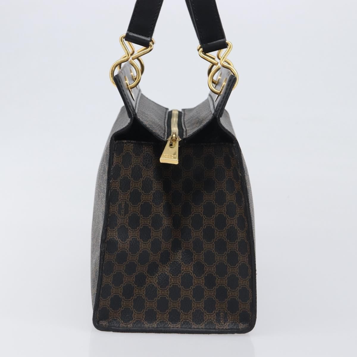 Celine Vintage Macadam Canvas, Black, PVC, Tote Bag