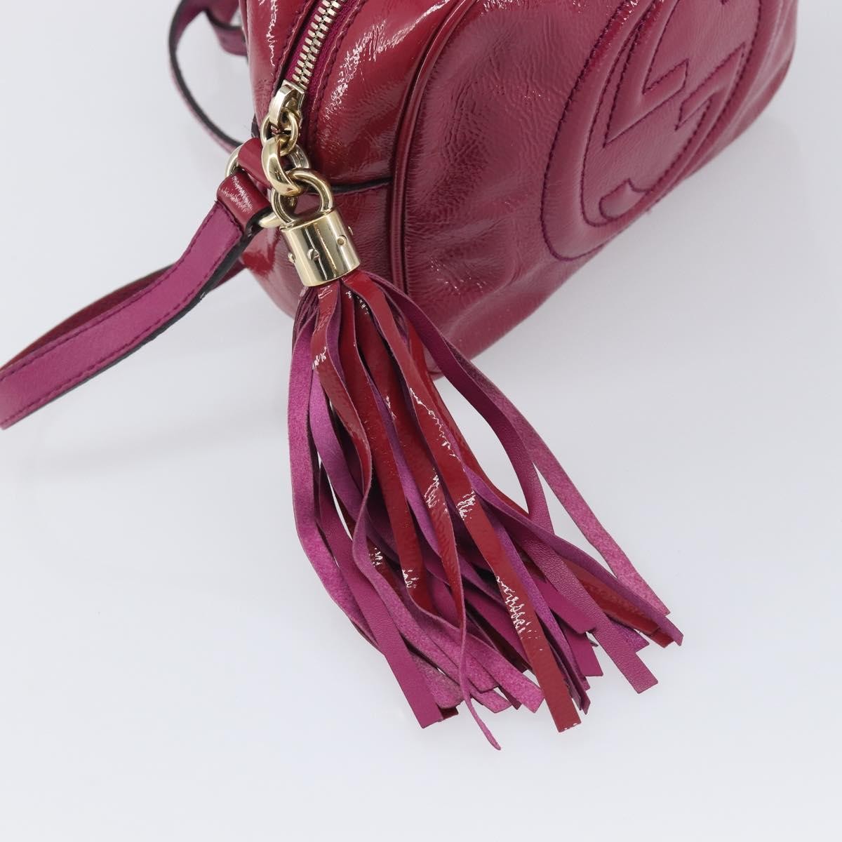 Gucci Soho Disco Patent, Pink, Patent Leather, Crossbody Bag