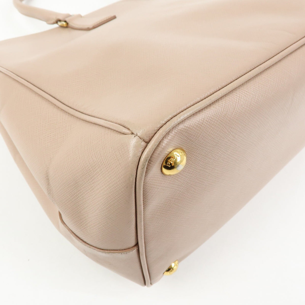 Prada Galleria Double Zip Saffiano Leather, Pink, Leather, Tote Bag