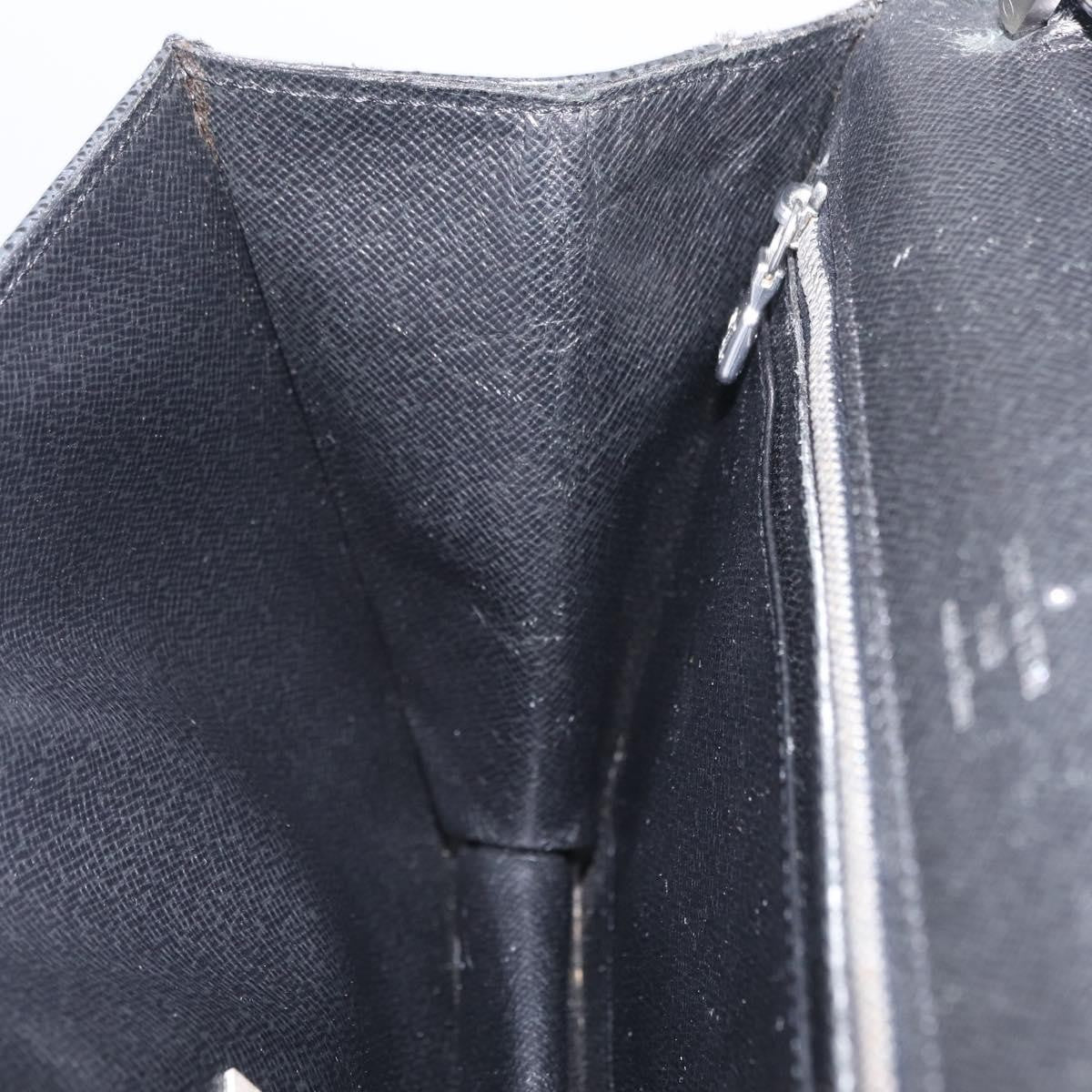 Louis Vuitton Selenga Pochette Taiga Leather, Gray, Leather, Clutch
