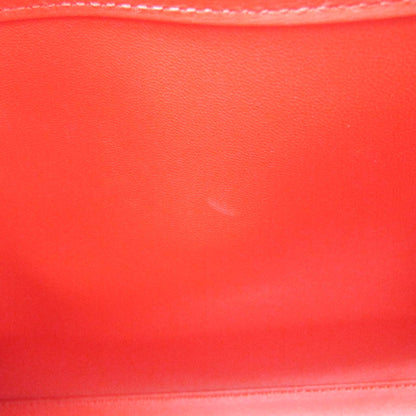 Bottega Veneta Clip Flap Leather, Red, Leather, Handbag