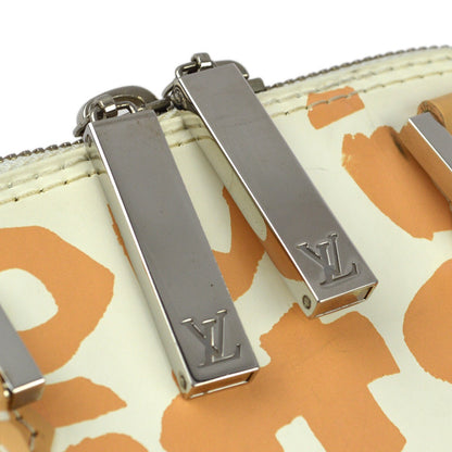 Louis Vuitton Alma Limited Edition Graffiti Leather, Beige, Leather, Handbag