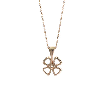 Bvlgari Fiorever Pendant 18K Rose Gold with Ruby and Diamonds, Gold, Pink Gold, Necklace