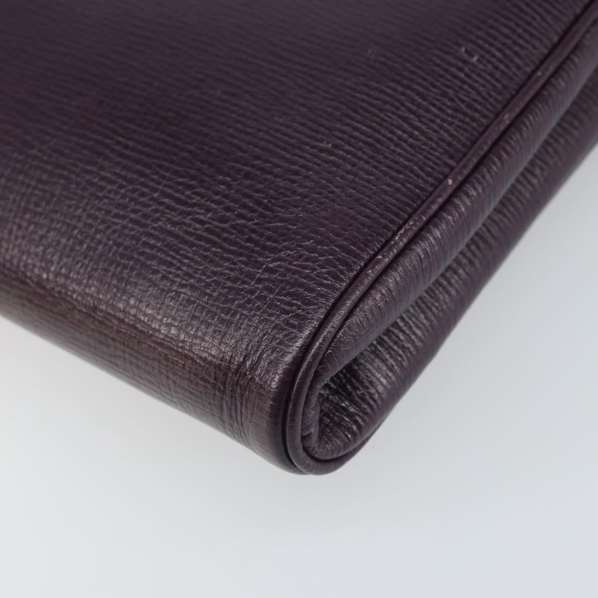 Celine Circle Logo Leather, Purple, Leather, Shoulder Bag