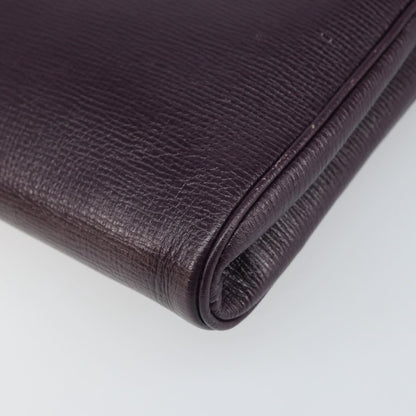Celine Circle Logo Leather, Purple, Leather, Shoulder Bag