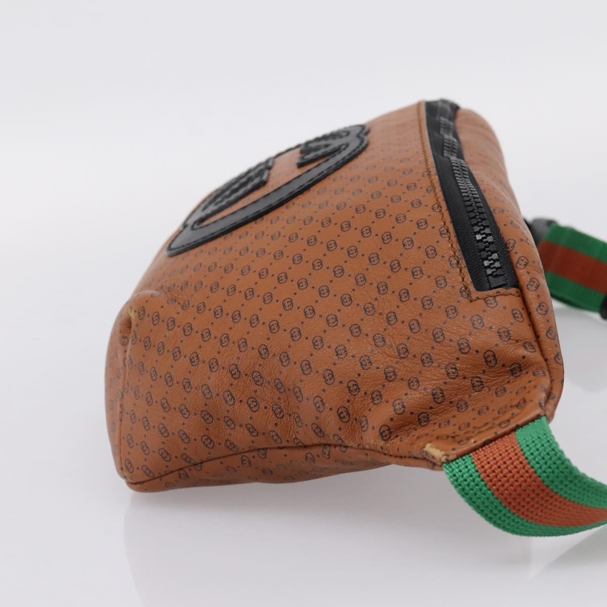 Gucci Dapper Dan Belt GG Print Leather, Brown, Leather, Clutch