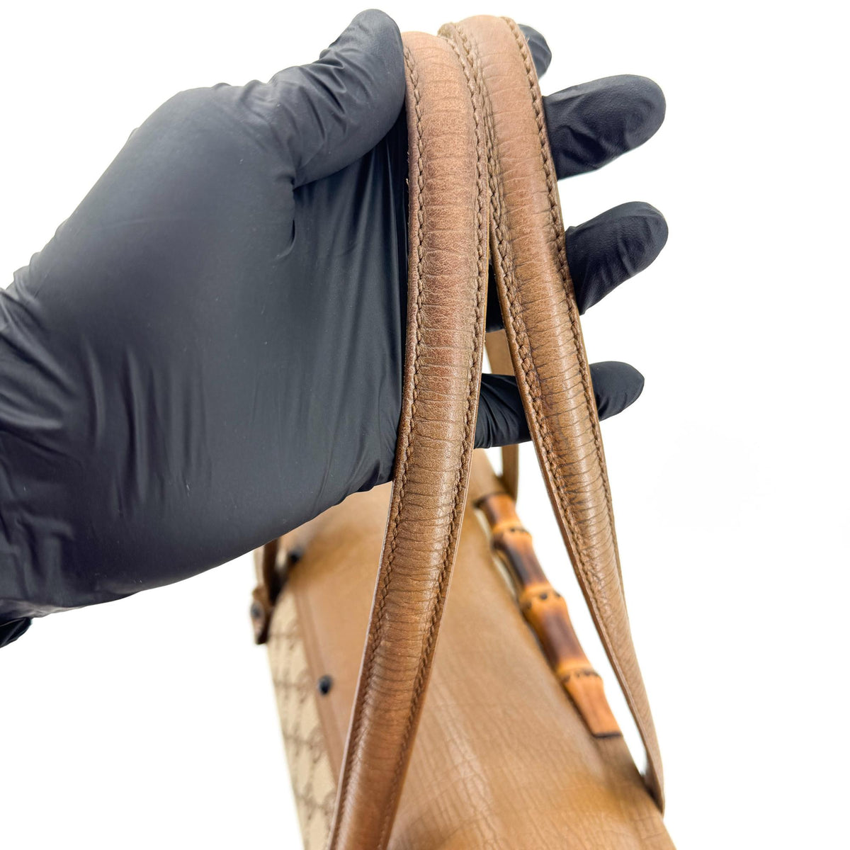 Gucci Bamboo Bullet GG Canvas, Brown, Canvas, Handbag