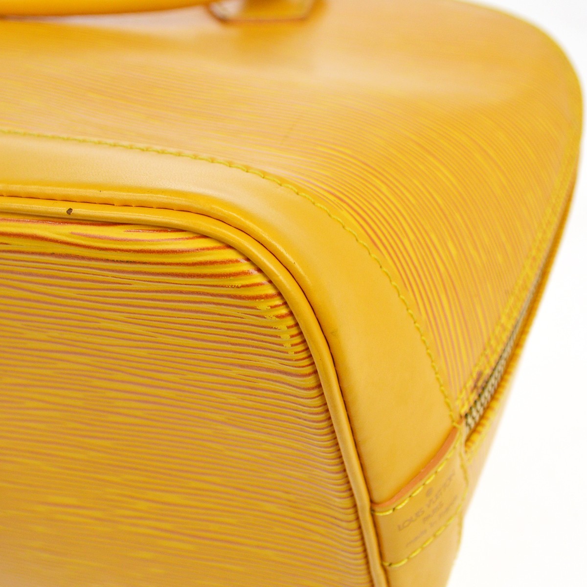 Louis Vuitton Alma Handbag Epi Leather, Yellow, Leather, Handbag