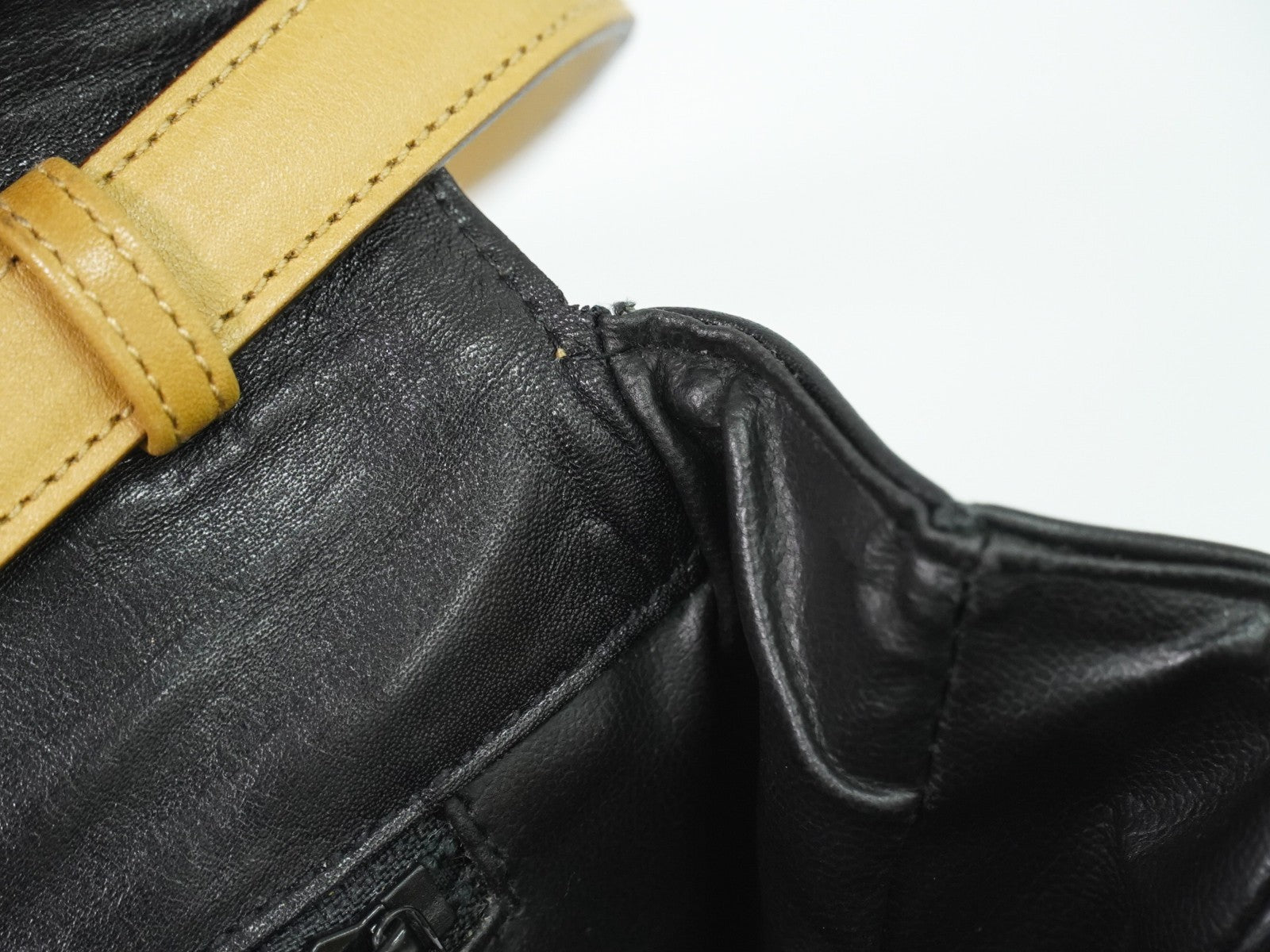 Celine Vintage Flap Leather, Black, Leather, Shoulder Bag
