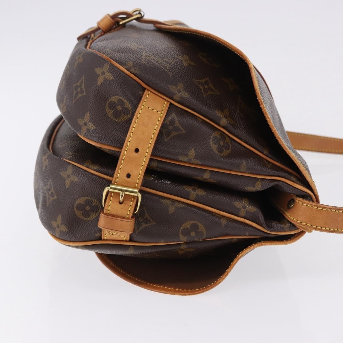 Louis Vuitton Saumur Monogram, Brown, Canvas, Shoulder Bag