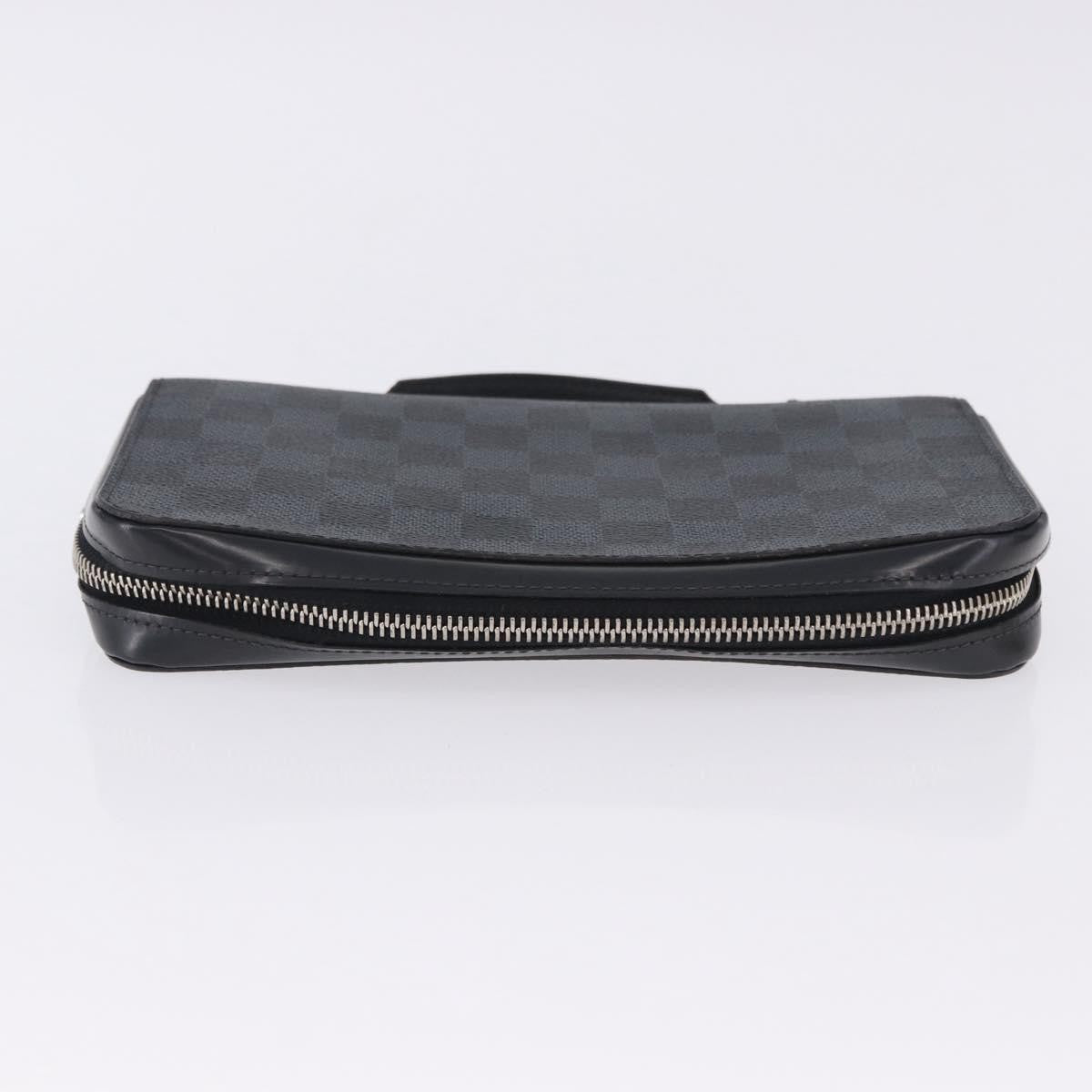 Louis Vuitton Zippy XL Damier Leather, Black, Canvas, Wallet