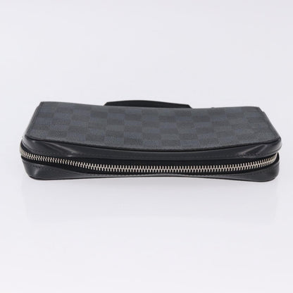 Louis Vuitton Zippy XL Damier Leather, Black, Canvas, Wallet