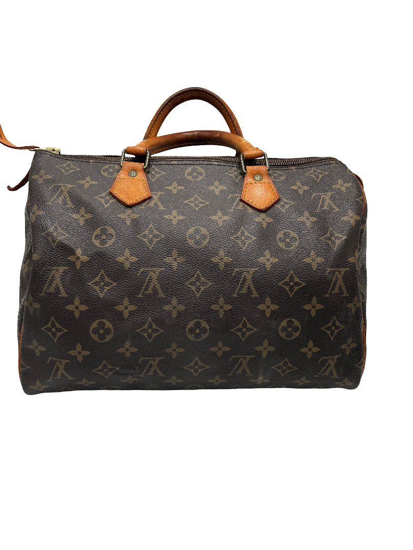 Louis Vuitton Speedy Handbag Monogram Canvas, Brown, Canvas, Handbag