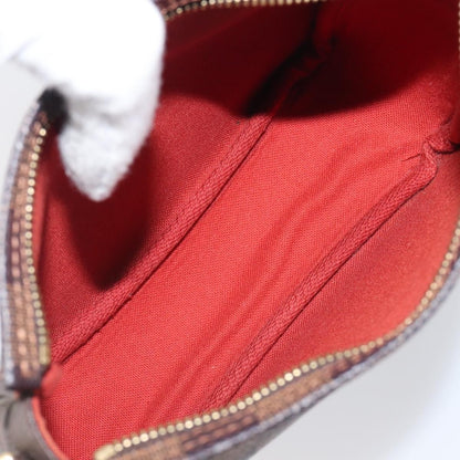 Louis Vuitton Trousse Make Up Damier, Brown, Canvas, Clutch
