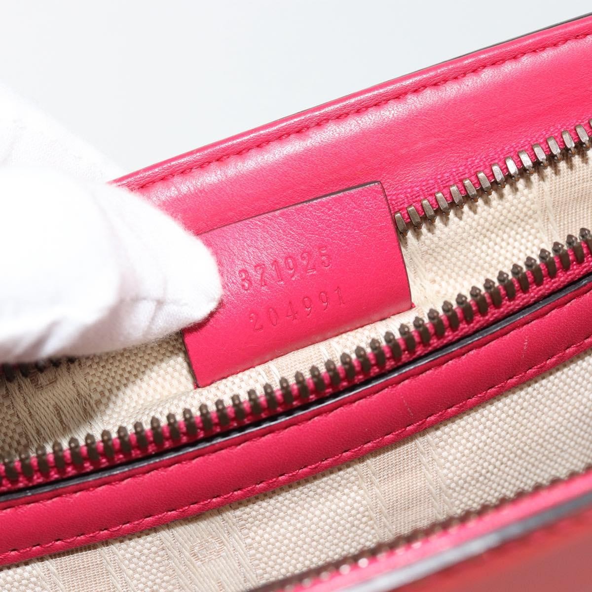 Gucci Bright Bit Convertible Tote Patent, Pink, Patent Leather, Tote Bag