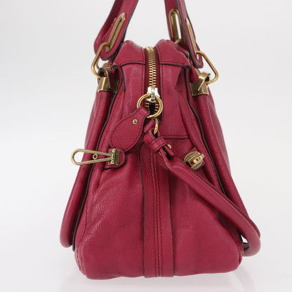 Chloe Paraty Handbag Quilted Leather, PINK, LEATHER, Handbag