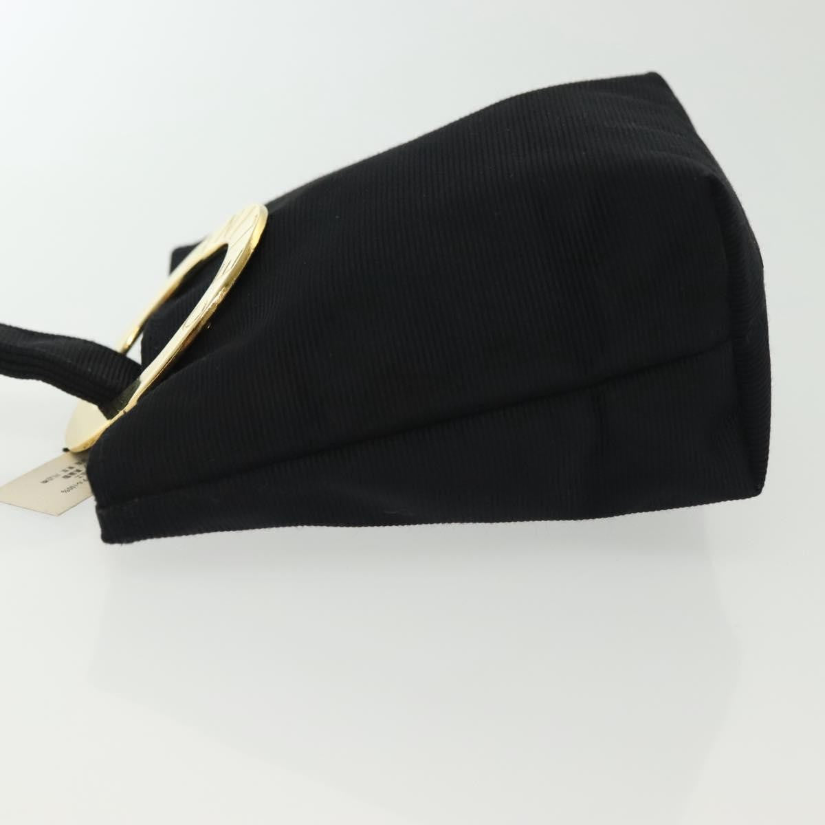 Celine Circle Logo Pouch Nylon, Black, Nylon, Clutch