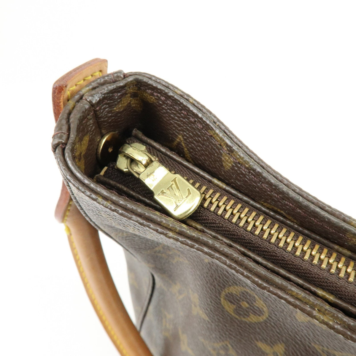 Louis Vuitton Looping Monogram Canvas, Brown, Canvas, Handbag