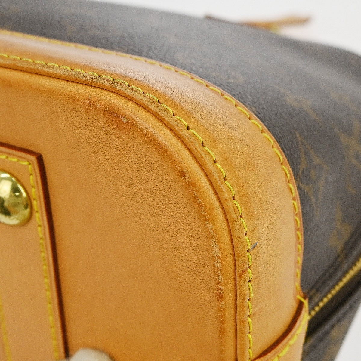 Louis Vuitton Alma Monogram Canvas, Brown, Canvas, Handbag
