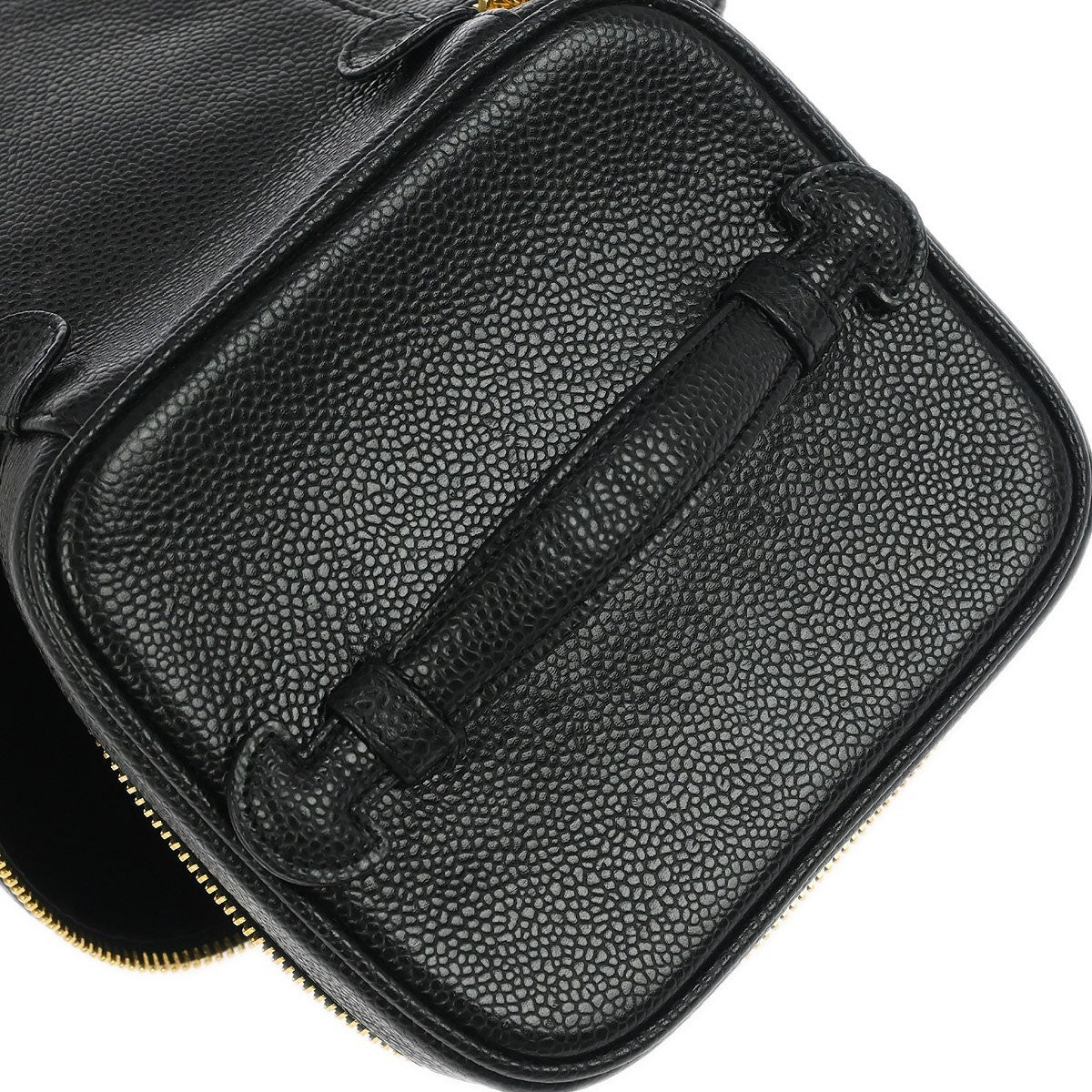 Chanel Vintage Timeless Cosmetic Case Caviar, Black, Leather, Clutch