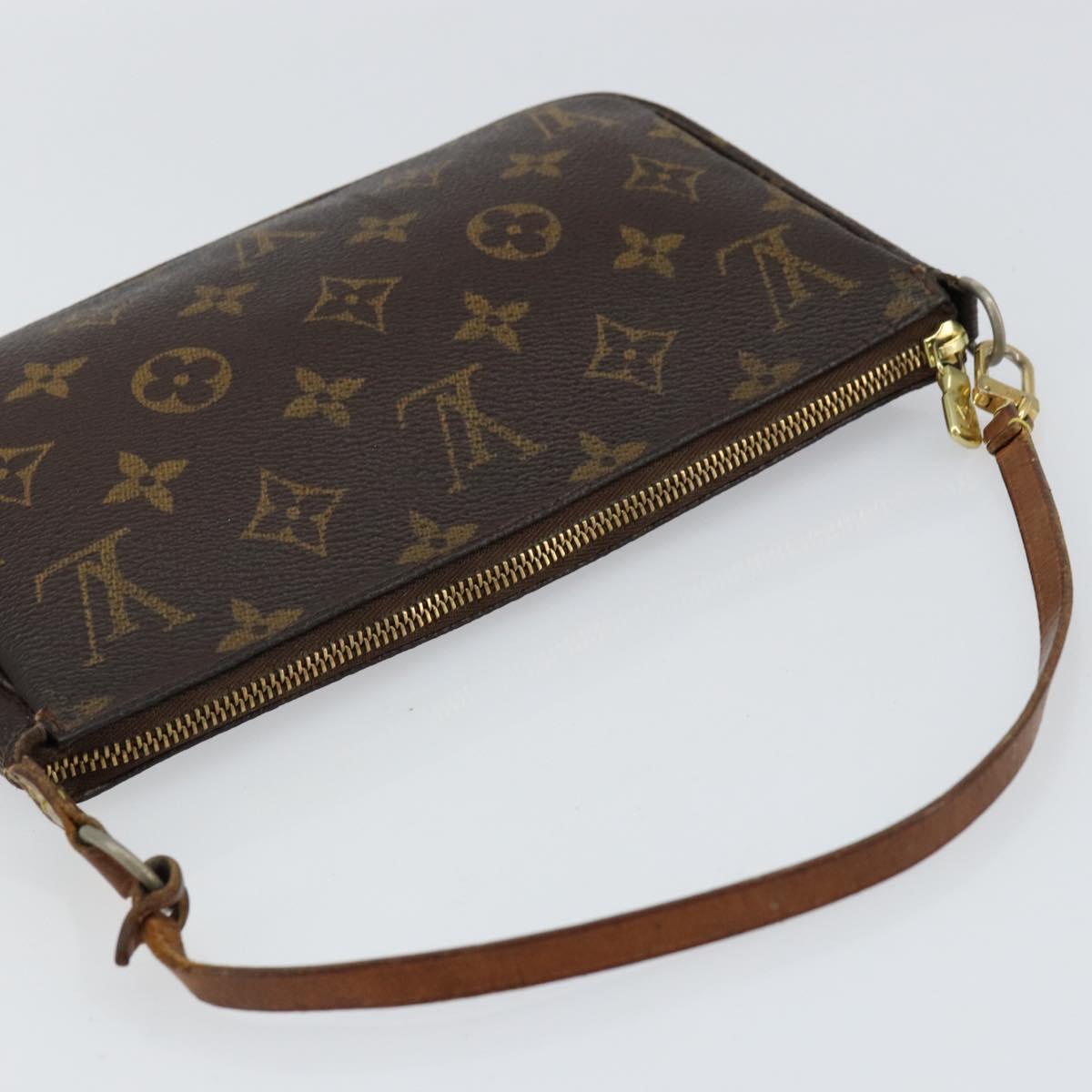 Louis Vuitton Pochette Accessoires Monogram Canvas, BROWN, CANVAS, Clutche & pouche