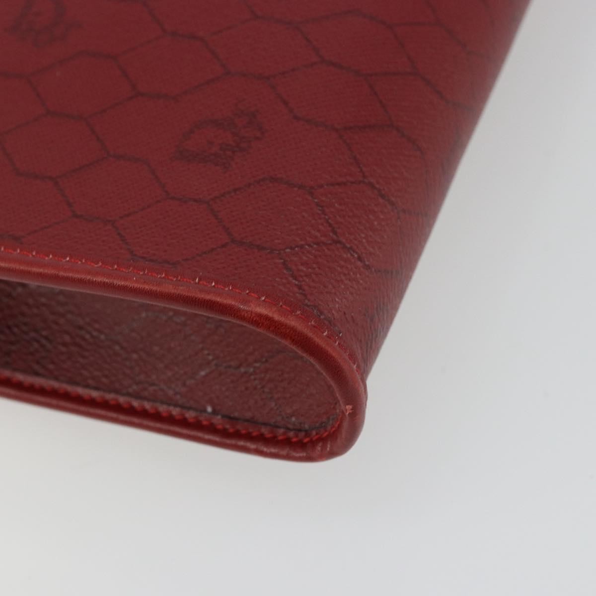 Christian Dior Vintage Honeycomb Canvas, Red, Canvas, Shoulder Bag