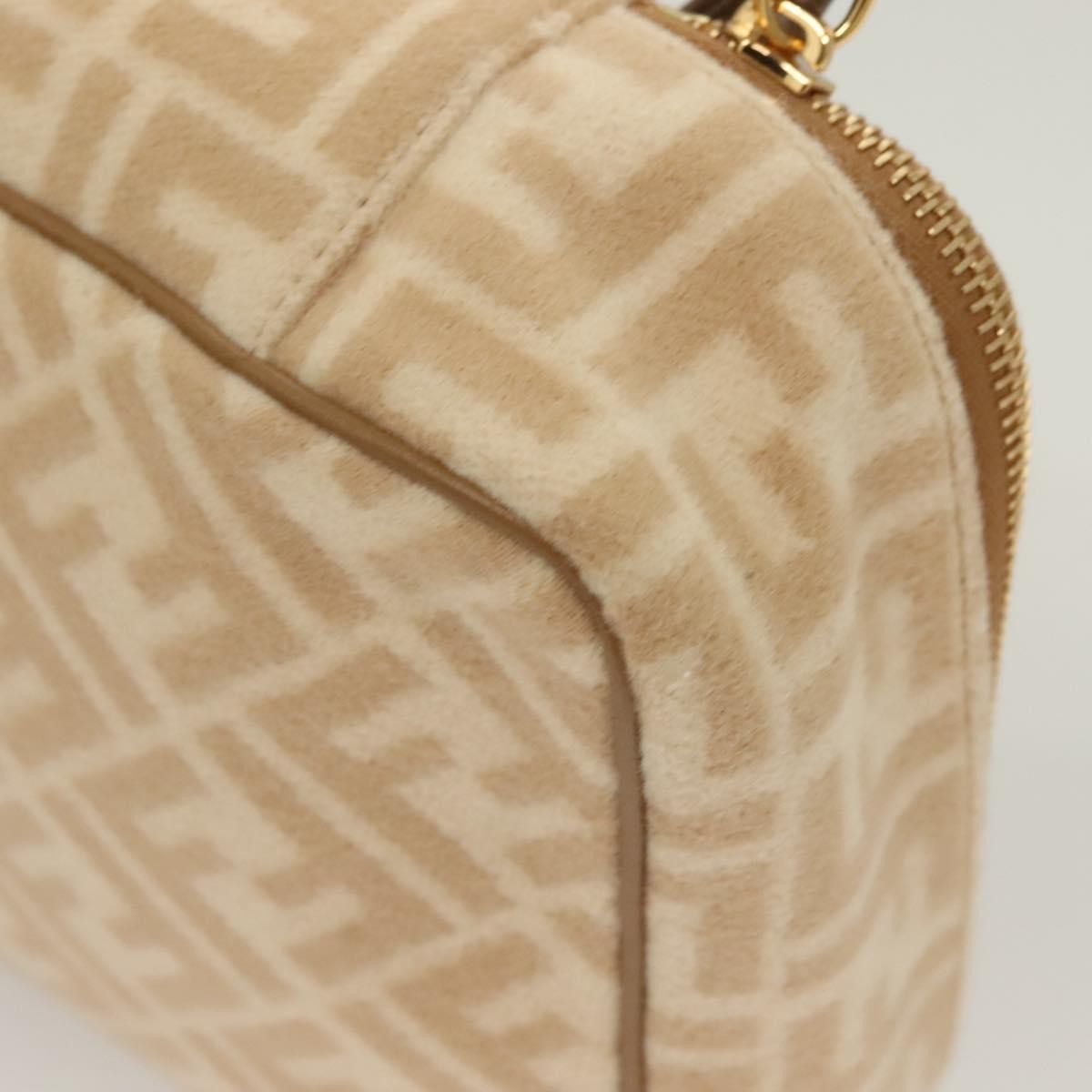 Celine Vintage Toiletry Macadam Coated Canvas, Beige, Canvas, Toiletry Case