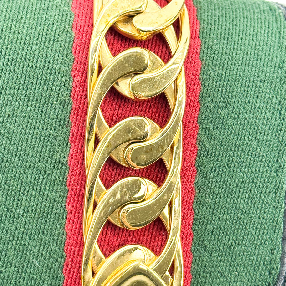 Gucci Sylvie Chain Leather, Black, Leather, Shoulder Bag