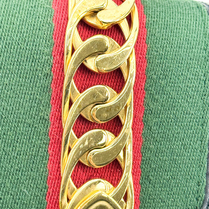 Gucci Sylvie Chain Leather, Black, Leather, Shoulder Bag