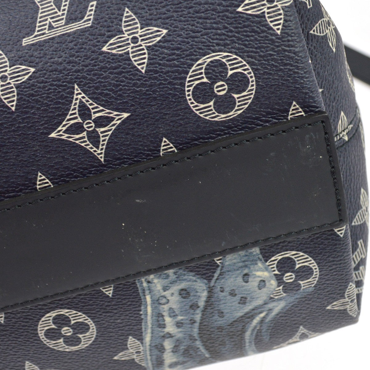 Louis Vuitton Tote Limited Edition Chapman Savane Monogram Canvas, Navy, Canvas, Tote Bag